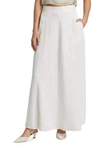 TWP Women's Kennedy A-Line Maxi Skirt - White - Size 2 | Thumbnail 3