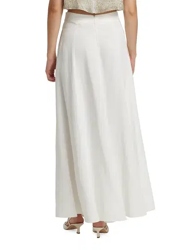 TWP Women's Kennedy A-Line Maxi Skirt - White - Size 2 | Thumbnail 5