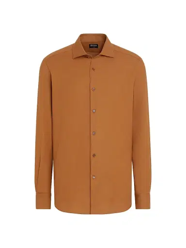 Zegna Men's Cashco Shirt - Foliage - Size XXXL | Thumbnail 1
