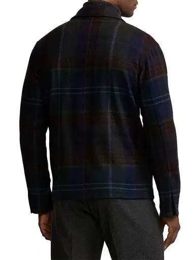 Ralph Lauren Purple Label Men's Shadow Plaid Shirt Jacket | Thumbnail 5
