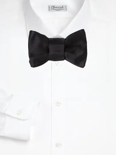 Charvet Men's Silk Satin Bow Tie | Thumbnail 2 Charvet Men's Silk Satin Bow Tie | Thumbnail 2