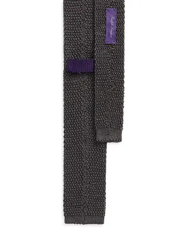 Ralph Lauren Purple Label Men's Superknit Silk Neck Tie - Grey | Thumbnail 2