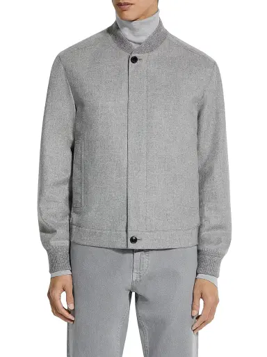 Zegna Men's Oasi Cashmere Elements Blouson Jacket - Grey - Size 46 | Thumbnail 2 Zegna Men's Oasi Cashmere Elements Blouson Jacket - Grey - Size 46 | Thumbnail 2