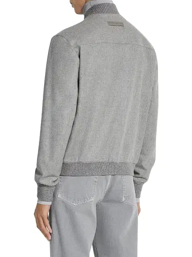 Zegna Men's Oasi Cashmere Elements Blouson Jacket - Grey - Size 46 | Thumbnail 3 Zegna Men's Oasi Cashmere Elements Blouson Jacket - Grey - Size 46 | Thumbnail 3