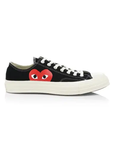 Comme des Garçons PLAY CdG PLAY x Converse Men's Chuck Taylor All Star One Heart Low-Top Sneakers - Beige | Thumbnail 7 Comme des Garçons PLAY CdG PLAY x Converse Men's Chuck Taylor All Star One Heart Low-Top Sneakers - Beige | Thumbnail 7