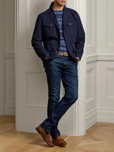 Ralph Lauren Purple Label Men's Slim Fit Full Mid-Rise Jeans - Azure Indigo | Thumbnail 7 Ralph Lauren Purple Label Men's Slim Fit Full Mid-Rise Jeans - Azure Indigo | Thumbnail 7