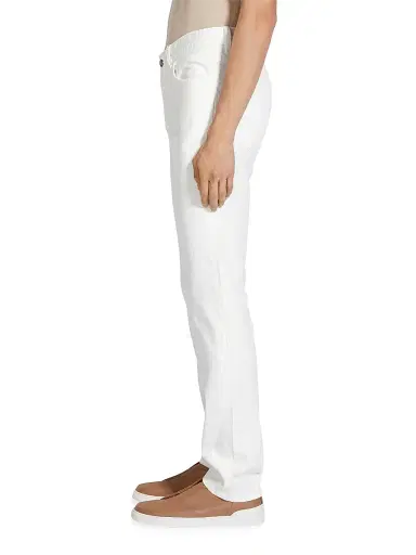Zegna Men's Stretch Linen and Cotton Roccia Jeans - White - Size 38 | Thumbnail 3 Zegna Men's Stretch Linen and Cotton Roccia Jeans - White - Size 38 | Thumbnail 3