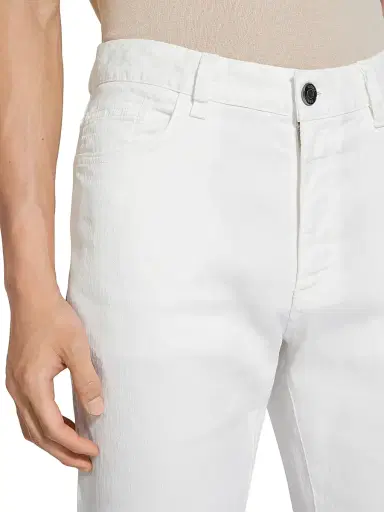Zegna Men's Stretch Linen and Cotton Roccia Jeans - White - Size 38 | Thumbnail 5 Zegna Men's Stretch Linen and Cotton Roccia Jeans - White - Size 38 | Thumbnail 5