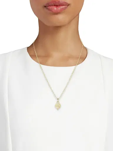 Temple St. Clair Women's Luna 18K Yellow Gold & Diamond Pendant - Yellow Gold | Thumbnail 2