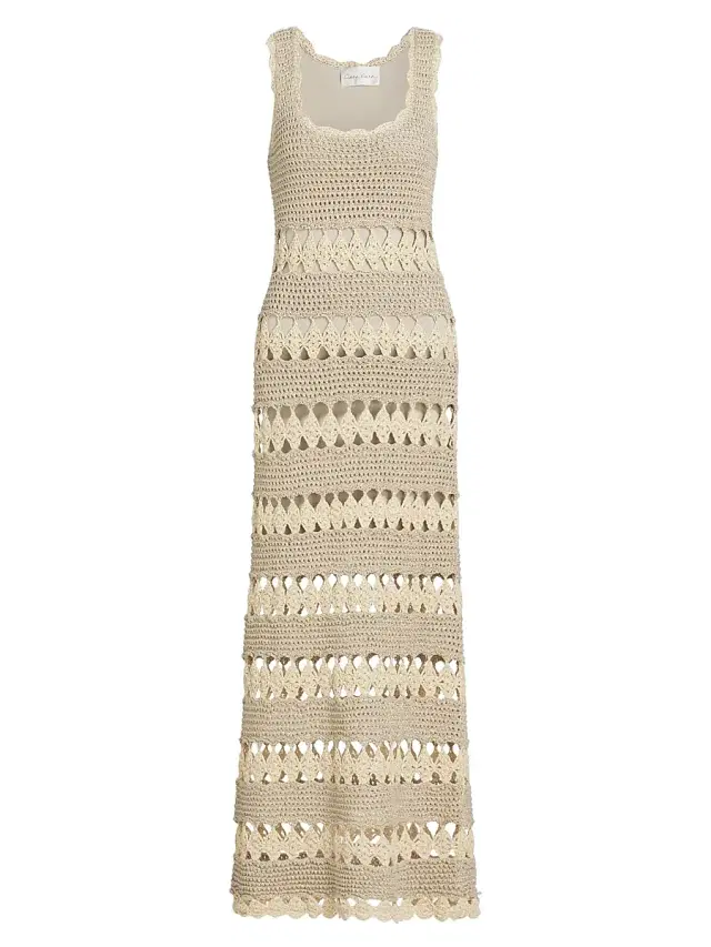 Cara Cara Women's Joan Knit Maxi Dress - Metallic  Crochet