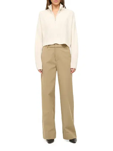 Staud Women's Hampton Cashmere Crop Sweater - Ivory - Size XL | Thumbnail 2