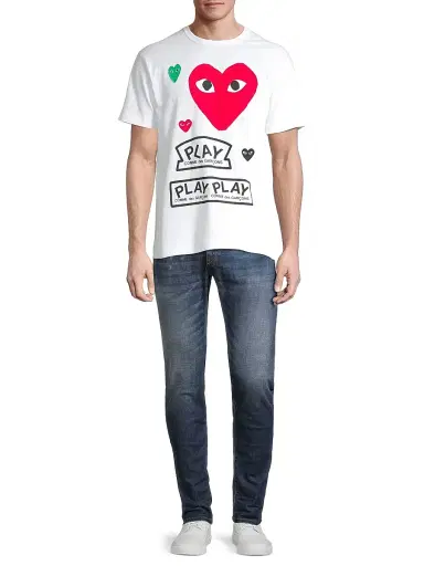 Comme des Garçons PLAY Men Play Multi Heart Graphic T-Shirt | Thumbnail 2