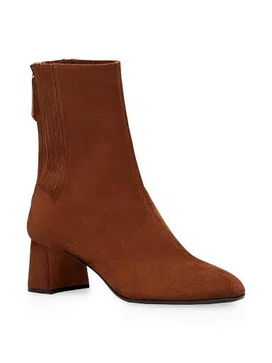 Aquazzura Women's Saint Honore 50MM Suede Booties - Cinnamon - Size 12 | Thumbnail 2