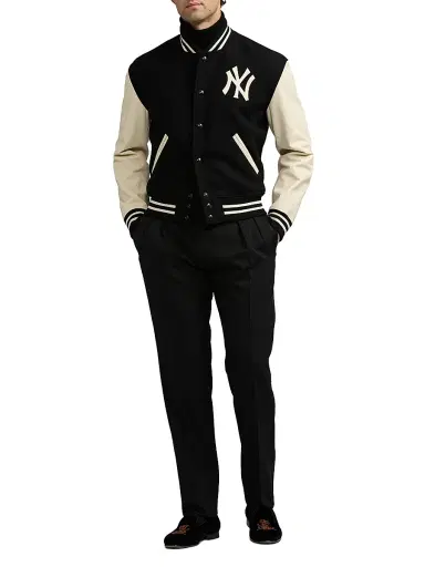 Ralph Lauren Purple Label Men's Leather Raritan Bomber Jacket - Black Multi | Thumbnail 2 Ralph Lauren Purple Label Men's Leather Raritan Bomber Jacket - Black Multi | Thumbnail 2