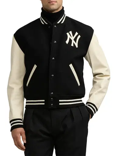 Ralph Lauren Purple Label Men's Leather Raritan Bomber Jacket - Black Multi | Thumbnail 3 Ralph Lauren Purple Label Men's Leather Raritan Bomber Jacket - Black Multi | Thumbnail 3