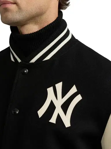 Ralph Lauren Purple Label Men's Leather Raritan Bomber Jacket - Black Multi | Thumbnail 6 Ralph Lauren Purple Label Men's Leather Raritan Bomber Jacket - Black Multi | Thumbnail 6