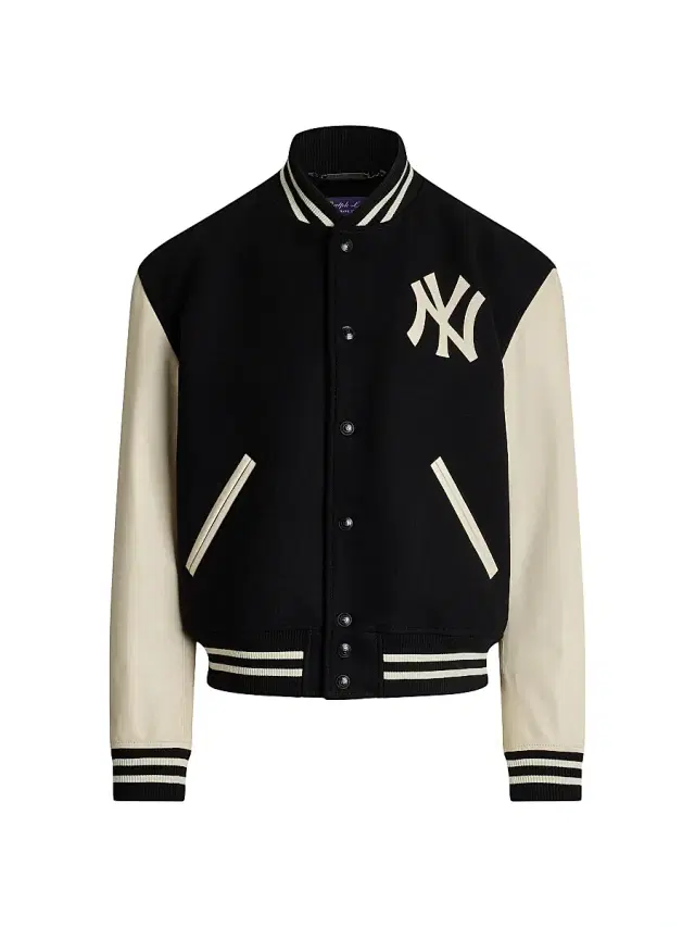 Men's Leather Raritan Bomber Jacket - Black Multi