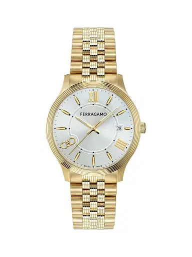 FERRAGAMO Men's Ferragamo Duo Goldtone Stainless Steel Bracelet Watch/40MM - Yellow Gold | Thumbnail 1