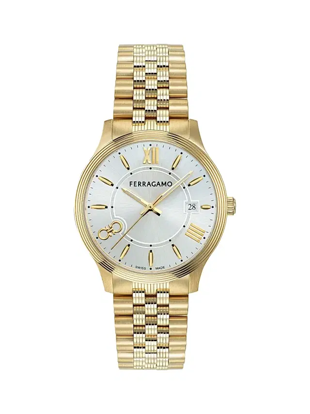 Men's Ferragamo Duo Goldtone Stainless Steel Bracelet Watch/40MM - Yellow Gold