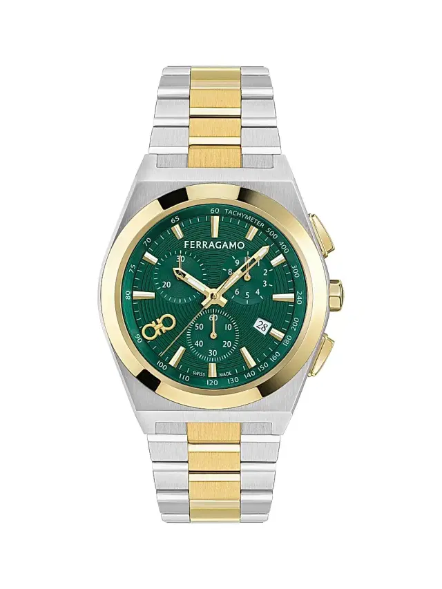 Men's Vega Upper East Chrono Two-Tone Stainless Steel Bracelet Watch/42MM - Two Tone