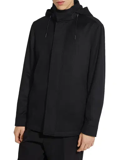 Zegna Men's Oasi Cashmere Elements Cima Overjacket - Black - Size 50 | Thumbnail 2