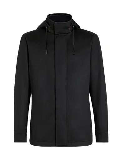 Zegna Men's Oasi Cashmere Elements Cima Overjacket - Black - Size 50 | Thumbnail 1