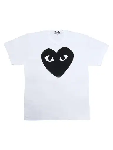 Comme des Garçons PLAY Women's Giant Heart T-Shirt - White Black - Size XS | Thumbnail 1