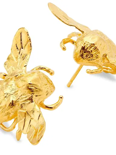 Elise Tsikis Women's Lost In Fantasy Abel 24K-Gold-Plated Stud Earrings - Gold | Thumbnail 4 Elise Tsikis Women's Lost In Fantasy Abel 24K-Gold-Plated Stud Earrings - Gold | Thumbnail 4