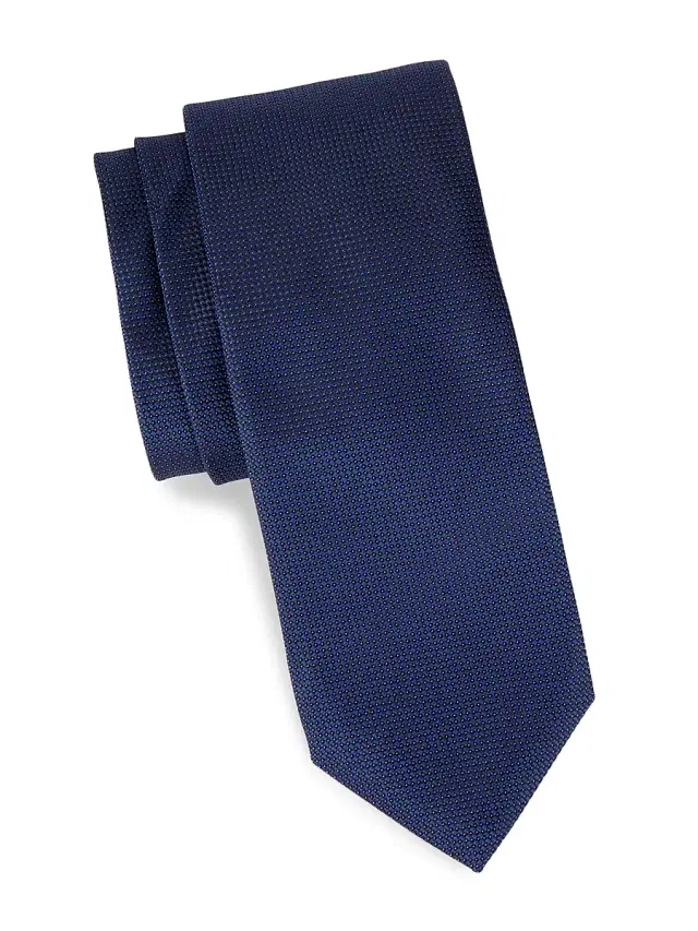 Men's COLLECTION Square Dot Silk Tie - Navy Men's COLLECTION Square Dot Silk Tie - Navy