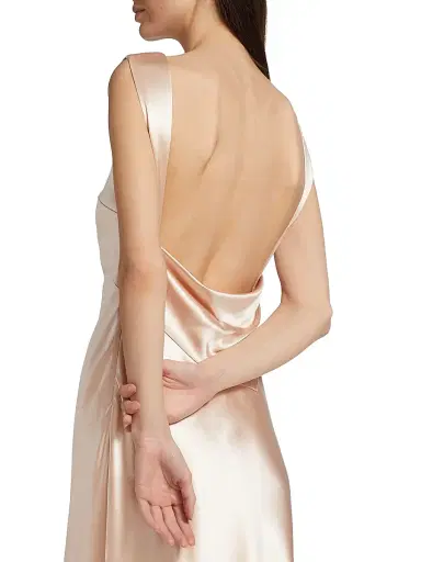 Danielle Frankel Women's Charlie Crepe Satin Gown - Dahlia | Thumbnail 6
