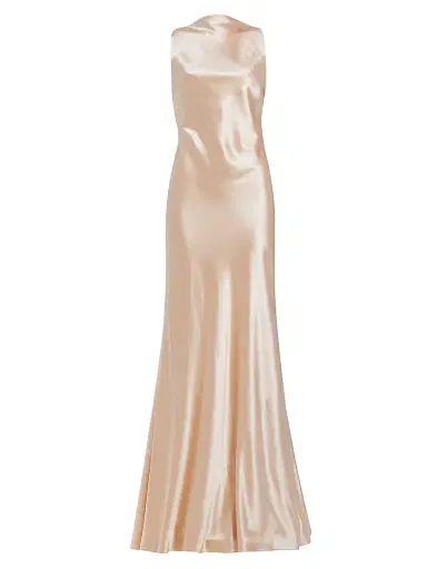 Danielle Frankel Women's Charlie Crepe Satin Gown - Dahlia | Thumbnail 1