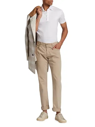 Kiton Men's Cotton Polo Shirt | Thumbnail 2 Kiton Men's Cotton Polo Shirt | Thumbnail 2
