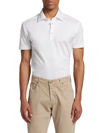 Kiton Men's Cotton Polo Shirt | Thumbnail 3 Kiton Men's Cotton Polo Shirt | Thumbnail 3