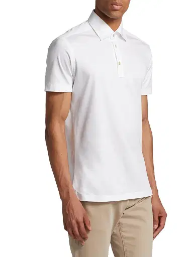 Kiton Men's Cotton Polo Shirt | Thumbnail 4 Kiton Men's Cotton Polo Shirt | Thumbnail 4