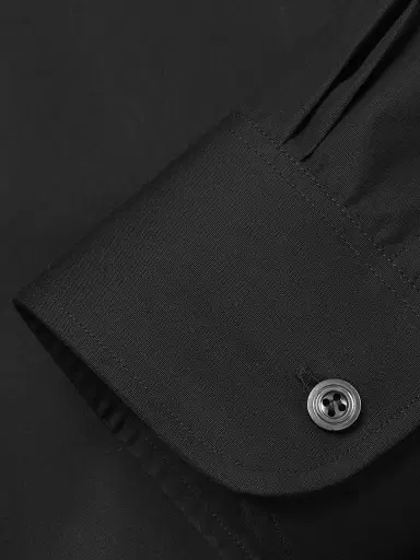 Charvet Men's Barrel Cuff Button-Up Shirt - Black - Size 17.5 | Thumbnail 6
