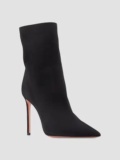 Aquazzura Women's Matignon Suede Booties - Black - Size 12 | Thumbnail 2