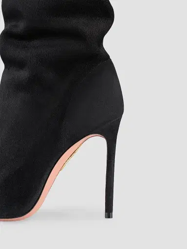 Aquazzura Women's Matignon Suede Booties - Black - Size 12 | Thumbnail 3