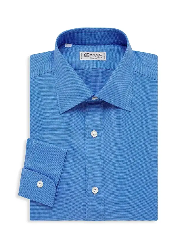Charvet Men's Button-Front Dress Shirt - Blue
