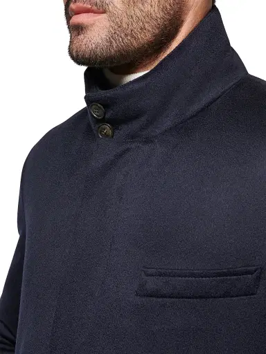 Norwegian Wool Men's Cashmere Down Car Coat | Thumbnail 4 Norwegian Wool Men's Cashmere Down Car Coat | Thumbnail 4