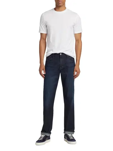 Saks Fifth Avenue Men's COLLECTION Cotton-Blend Crewneck T-Shirt - Snow White | Thumbnail 2