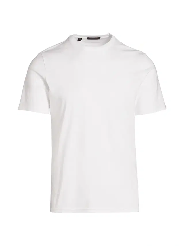Men's COLLECTION Cotton-Blend Crewneck T-Shirt - Snow White