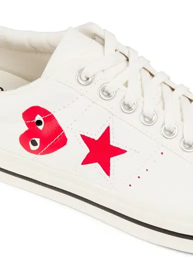 Comme des Garçons PLAY Men's One Star Low-Top Sneakers | Thumbnail 5 Comme des Garçons PLAY Men's One Star Low-Top Sneakers | Thumbnail 5