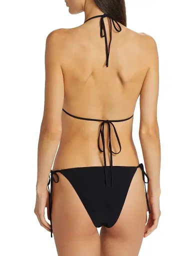 Palmiza Women's Rua String Bikini Set - Black | Thumbnail 4