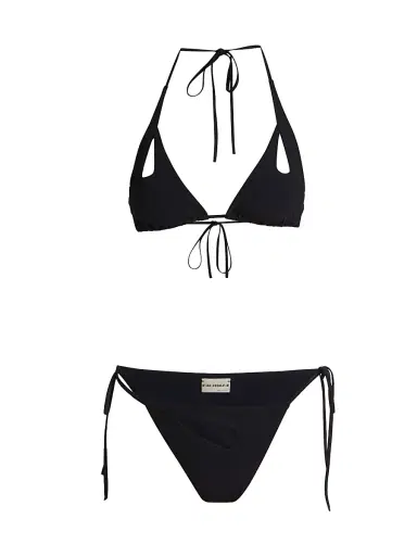 Palmiza Women's Rua String Bikini Set - Black | Thumbnail 1