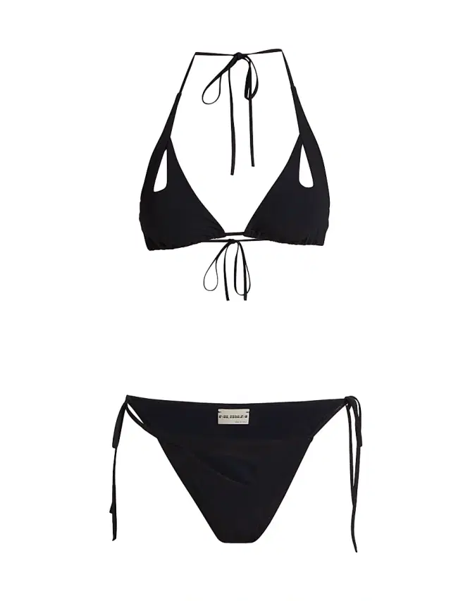 Women's Rua String Bikini Set - Black