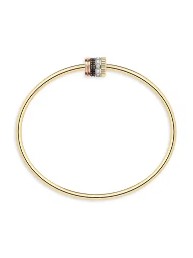 Boucheron Women's Quatre Classique Tri-Tone 18K Gold, 0.11 TCW Diamond, & PVD Bangle - Yellow Gold | Thumbnail 3