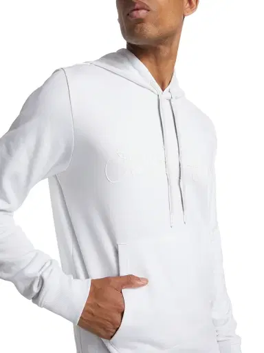 Saks Fifth Avenue Men's COLLECTION Logo Cotton Hoodie - Snow White - Size XXXL | Thumbnail 6