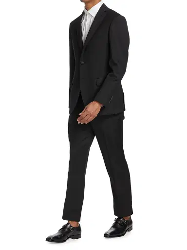 Saks Fifth Avenue Men's COLLECTION Nested Wool Suit - Black - Size 48 | Thumbnail 3 Saks Fifth Avenue Men's COLLECTION Nested Wool Suit - Black - Size 48 | Thumbnail 3