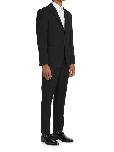 Saks Fifth Avenue Men's COLLECTION Nested Wool Suit - Black - Size 48 | Thumbnail 4 Saks Fifth Avenue Men's COLLECTION Nested Wool Suit - Black - Size 48 | Thumbnail 4