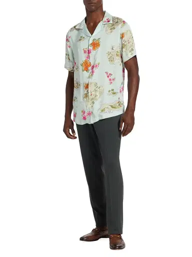 Saks Fifth Avenue Men's COLLECTION Scenic Short-Sleeve Shirt - Green | Thumbnail 2 Saks Fifth Avenue Men's COLLECTION Scenic Short-Sleeve Shirt - Green | Thumbnail 2